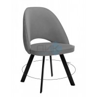 Стул DUNA 360 град. поворот. B22 Серый, велюр / черный каркас, М-City
