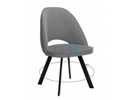 Стул DUNA 360 град. поворот. B22 Серый, велюр / черный каркас, М-City
