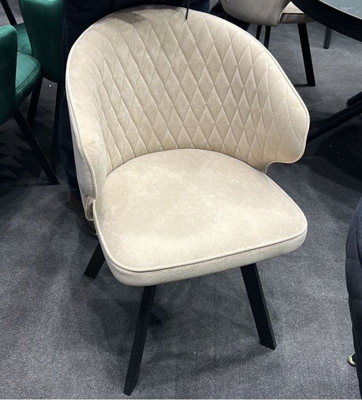 Стул SKAT 360 град. поворот. B22 Серый, велюр / черный каркас, М-City