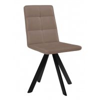 Стул BRONX, 360 град. поворот. B5 Капучино, велюр / черный каркас, М-City