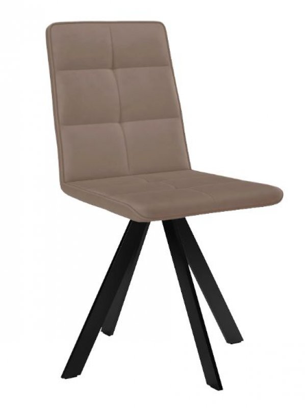 Стул BRONX, 360 град. поворот. B5 Капучино, велюр / черный каркас, М-City