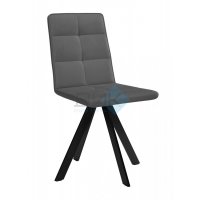 Стул BRONX, 360 град. поворот. B28 Темно-серый, велюр / черный каркас, М-City