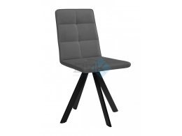 Стул BRONX, 360 град. поворот. B28 Темно-серый, велюр / черный каркас, М-City
