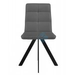 Стул BRONX, 360 град. поворот. B28 Темно-серый, велюр / черный каркас, М-City