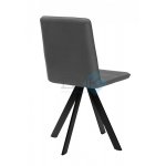 Стул BRONX, 360 град. поворот. B28 Темно-серый, велюр / черный каркас, М-City