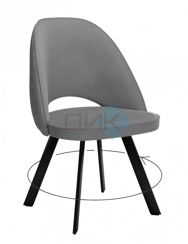 Стул DUNA 360 град. поворот. B5 Капучино, велюр / черный каркас, М-City