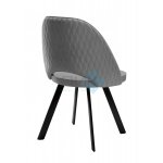 Стул DUNA 360 град. поворот. B28 Темно-серый, велюр / черный каркас, М-City