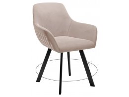 Стул JET 360 град. поворот. B5 Капучино, велюр / черный каркас, М-City