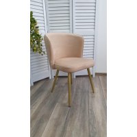 Стул МОНЕ ZIZI 605 Латте, велюр / Золотой каркас M-City