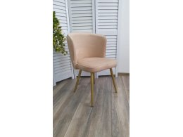Стул МОНЕ ZIZI 605 Латте, велюр / Золотой каркас M-City