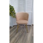 Стул МОНЕ ZIZI 605 Латте, велюр / Золотой каркас M-City