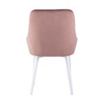 Стул Диана велюр пыльно-розовый ножки белые