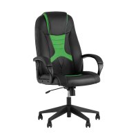 Кресло игровое TopChairs ST-CYBER 8 черный/салатовый