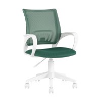 Кресло офисное TopChairs ST-BASIC-W зеленый крестовина пластик белый