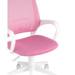 Кресло офисное TopChairs ST-BASIC-W розовый крестовина пластик белый