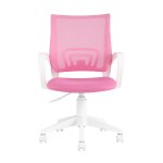 Кресло офисное TopChairs ST-BASIC-W розовый крестовина пластик белый