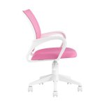 Кресло офисное TopChairs ST-BASIC-W розовый крестовина пластик белый