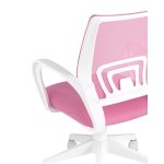 Кресло офисное TopChairs ST-BASIC-W розовый крестовина пластик белый