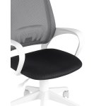 Кресло офисное TopChairs ST-BASIC-W серый крестовина пластик белый