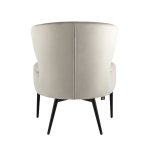 Кресло лаунж Royal велюр серо-бежевый