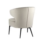 Кресло лаунж Royal велюр серо-бежевый