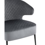 Кресло лаунж Royal велюр тёмно-серый