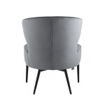 Кресло лаунж Royal велюр тёмно-серый