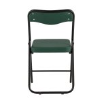 Складной стул Джонни экокожа зелёный каркас черный матовый
