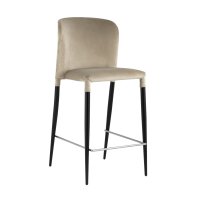 Стул полубарный Лори велюр бежевый