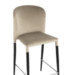 Стул полубарный Лори велюр бежевый