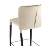 Стул полубарный Лори велюр бежевый