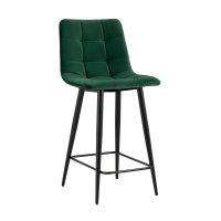 Стул полубарный Джанго велюр зелёный высота сиденья 60 см