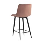 Стул полубарный Джанго велюр пыльно-розовый высота сиденья 60 см