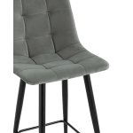 Стул полубарный Джанго велюр серый высота сиденья 60 см