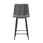 Стул полубарный Джанго велюр серый высота сиденья 60 см