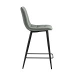 Стул полубарный Джанго велюр серый высота сиденья 60 см