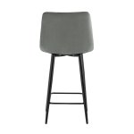 Стул полубарный Джанго велюр серый высота сиденья 60 см