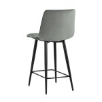 Стул полубарный Джанго велюр серый высота сиденья 60 см