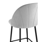 Стул полубарный Логан велюр светло-серый