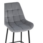 Стул полубарный Флекс велюр серый