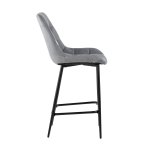 Стул полубарный Флекс велюр серый