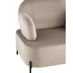 Кресло Кэнди с подлокотниками велюр серо-бежевый