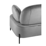 Кресло Кэнди с подлокотниками велюр серый