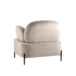 Кресло Кэнди с подлокотниками велюр серо-бежевый