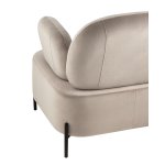 Кресло Кэнди с подлокотниками велюр серо-бежевый