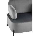 Кресло Кэнди с подлокотниками велюр серый