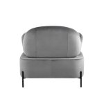 Кресло Кэнди с подлокотниками велюр серый