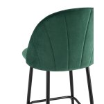 Стул полубарный Логан велюр зелёный