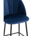 Стул полубарный Логан велюр синий