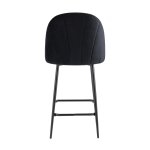 Стул полубарный Логан велюр черный